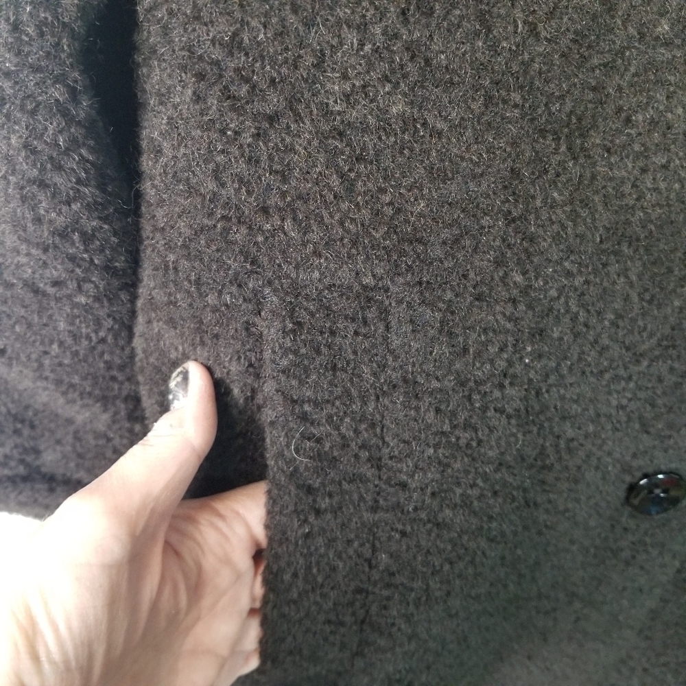 Vtg Suri alpaca brown long line coat size 6 - Picture 8 of 11